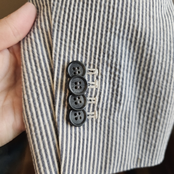 Blue and White stripped suit set - Picture 4 of 8